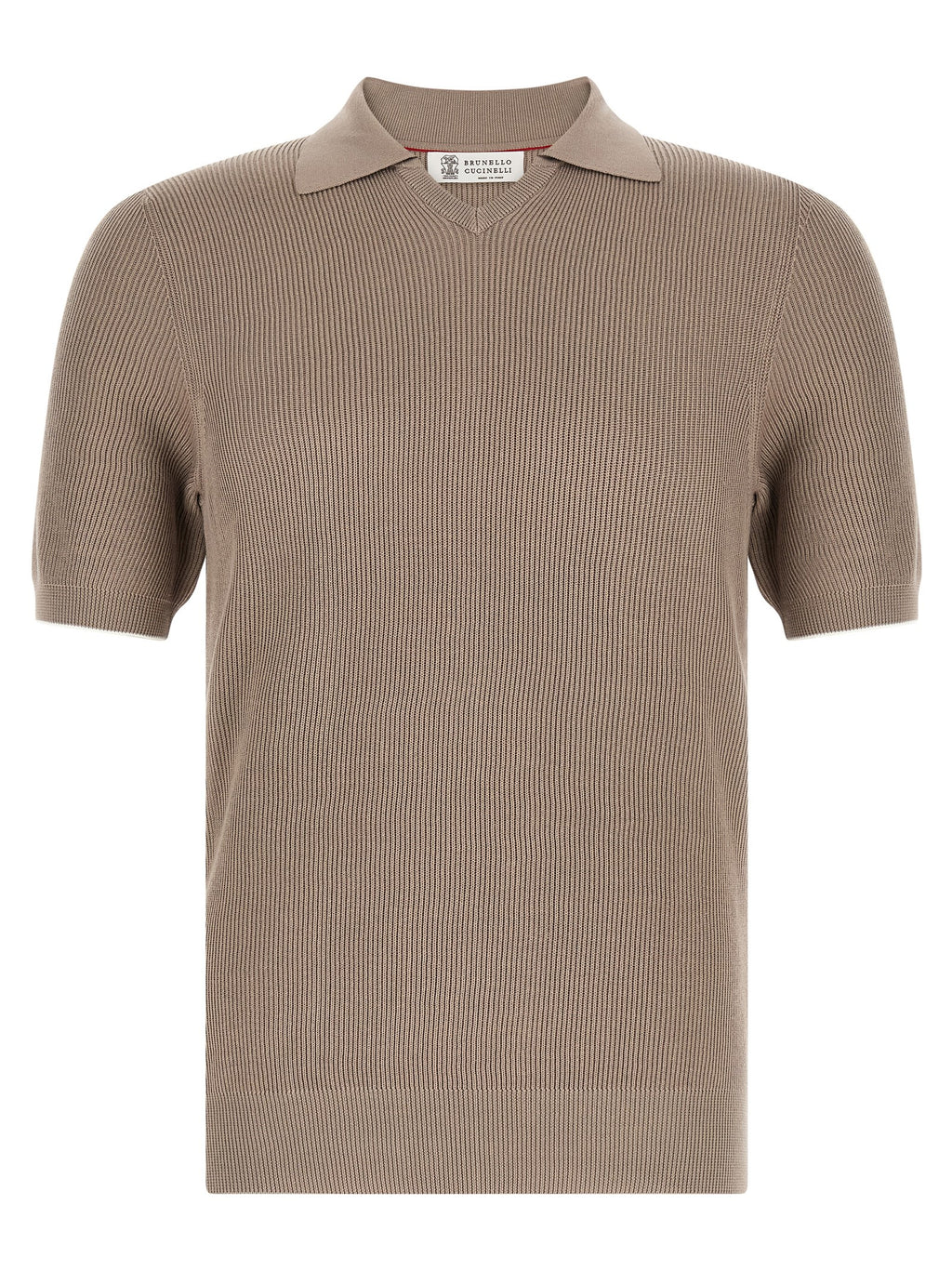 Brown Cotton Polo Shirt