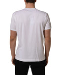White Cotton Short Sleeves CrewNeck T-shirt