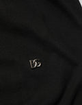 Black Cotton Collared Short Sleeves Men Polo T-shirt