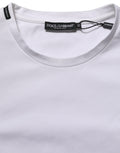 White Cotton Short Sleeves Crew Neck T-shirt
