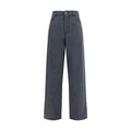 Black Cotton Straight-Leg Jeans