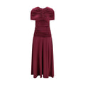 Bordeaux Viscose Casual Dress