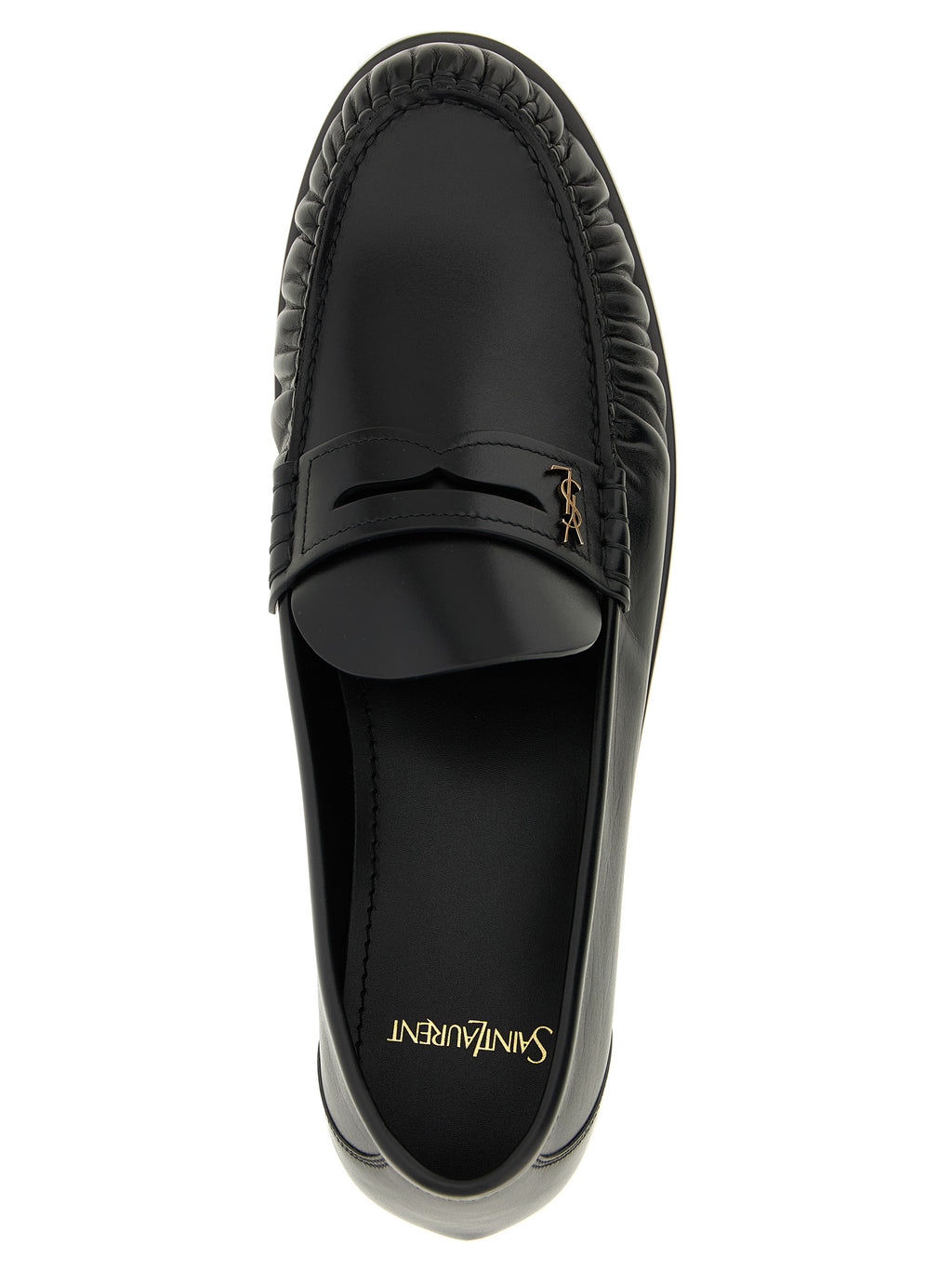 Black Calfskin Slip-On Loafers