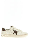 White Leather Low Top Sneakers