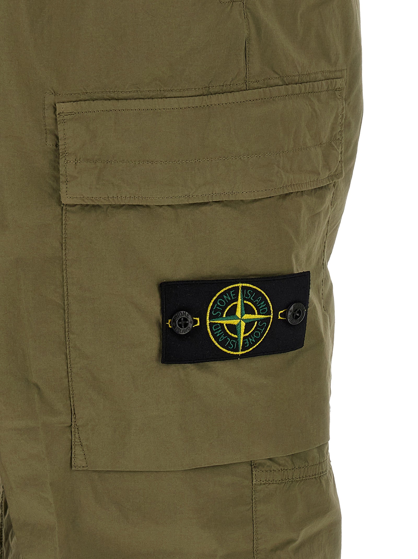 Bicolor Cotton Cargo Pants