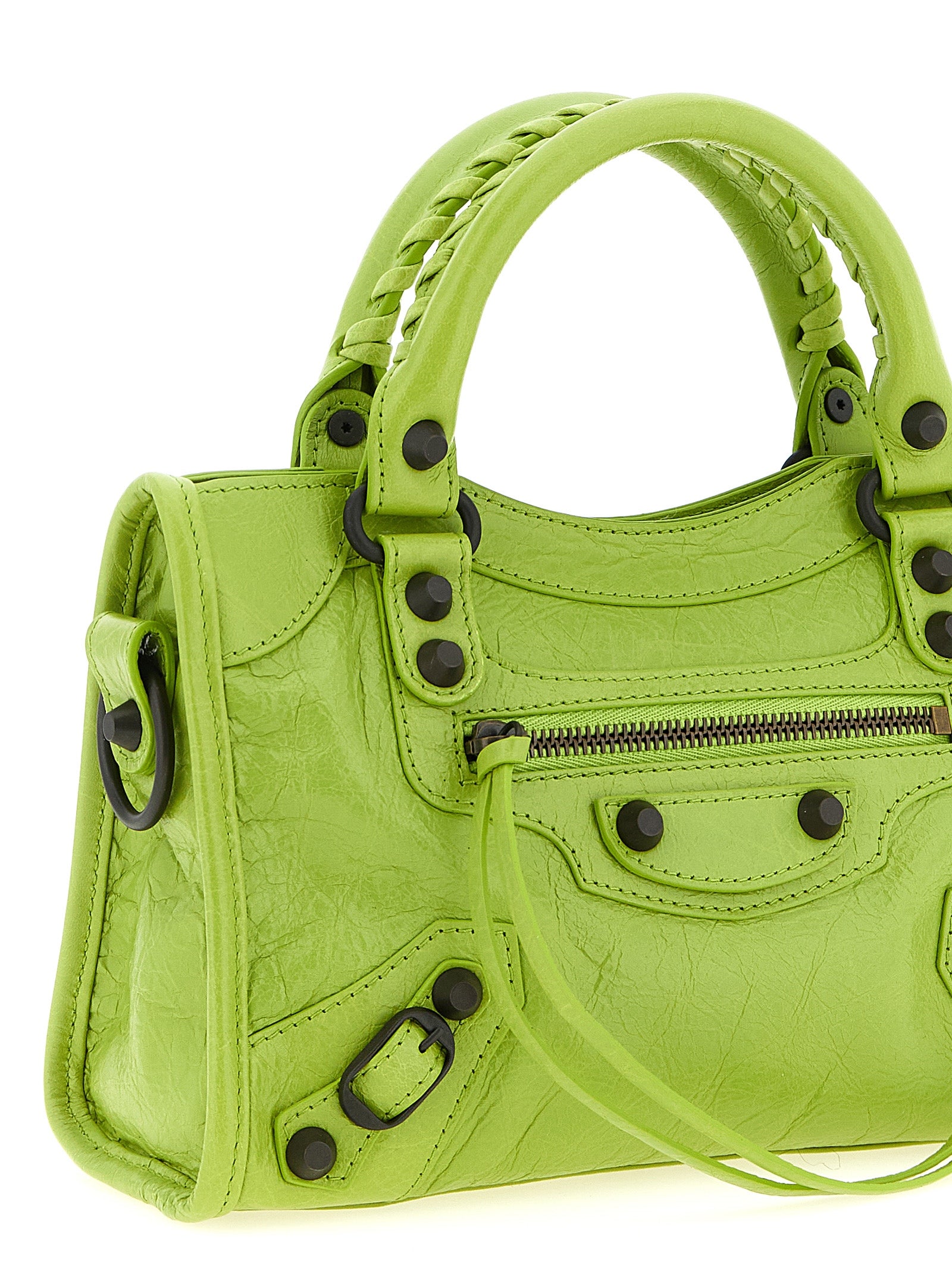 Bicolor Lamb Leather Handbag