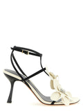 Bicolor Viscose Stiletto Heel Sandals