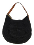 Black Raffia Shoulder Bag