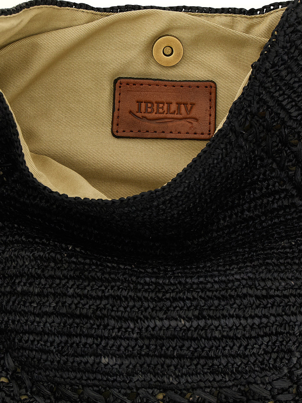 Black Raffia Shoulder Bag