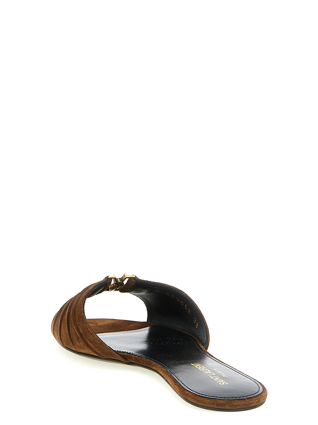 Brown Calfskin Slides