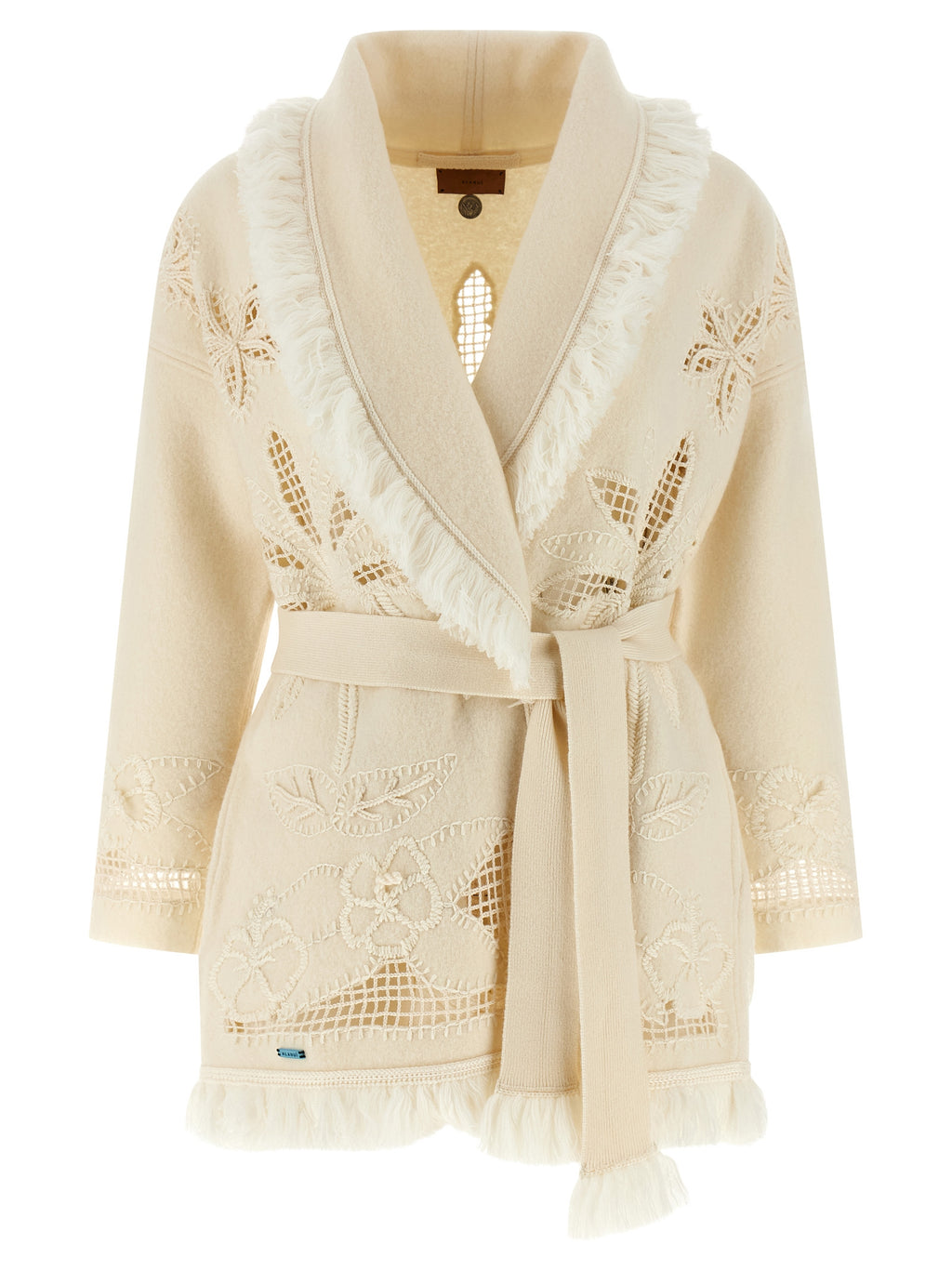 White Virgin Wool Cardigan