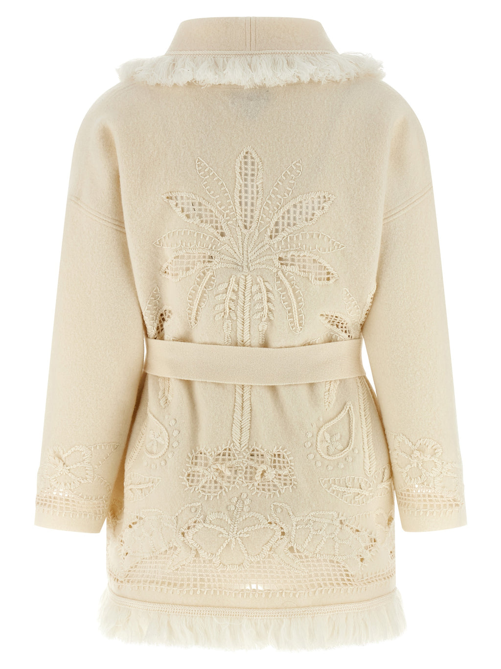 White Virgin Wool Cardigan