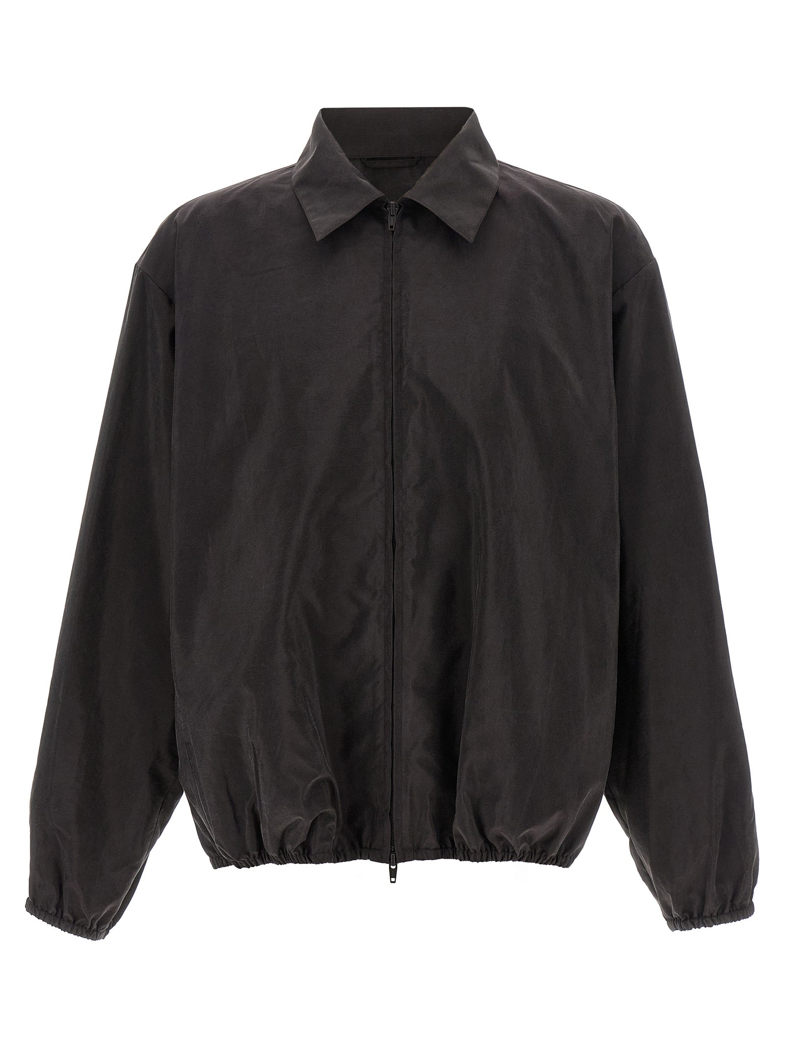 Brown Silk Shell Jacket