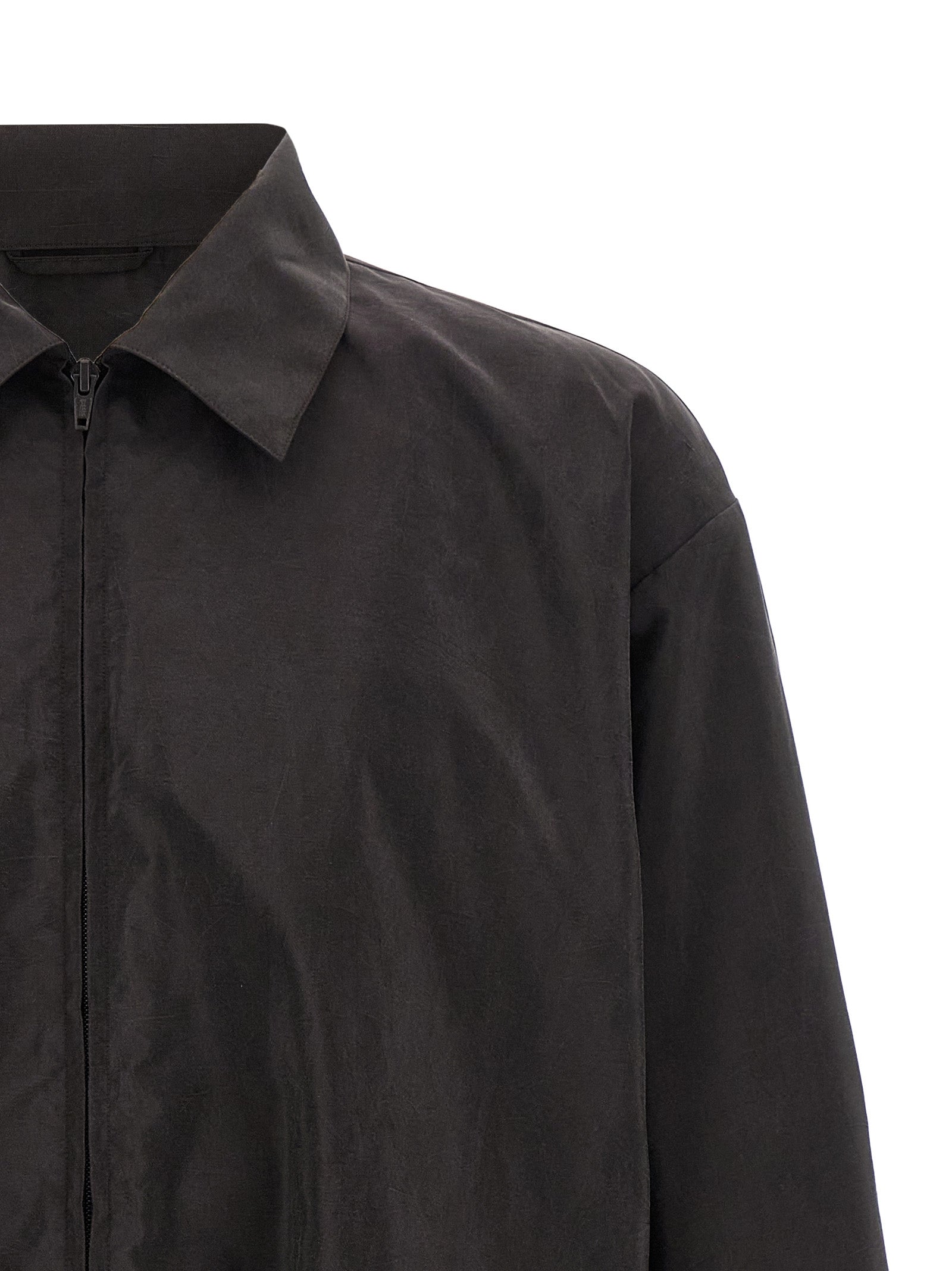 Brown Silk Shell Jacket