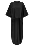 Black Cotton Casual Dress