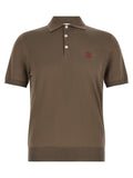 Brown Cotton Polo Shirt
