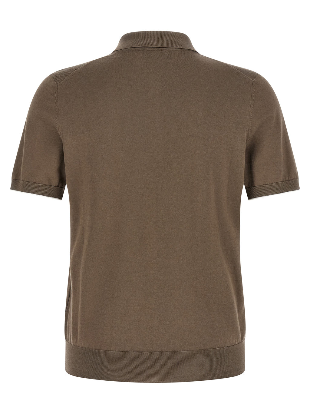 Brown Cotton Polo Shirt