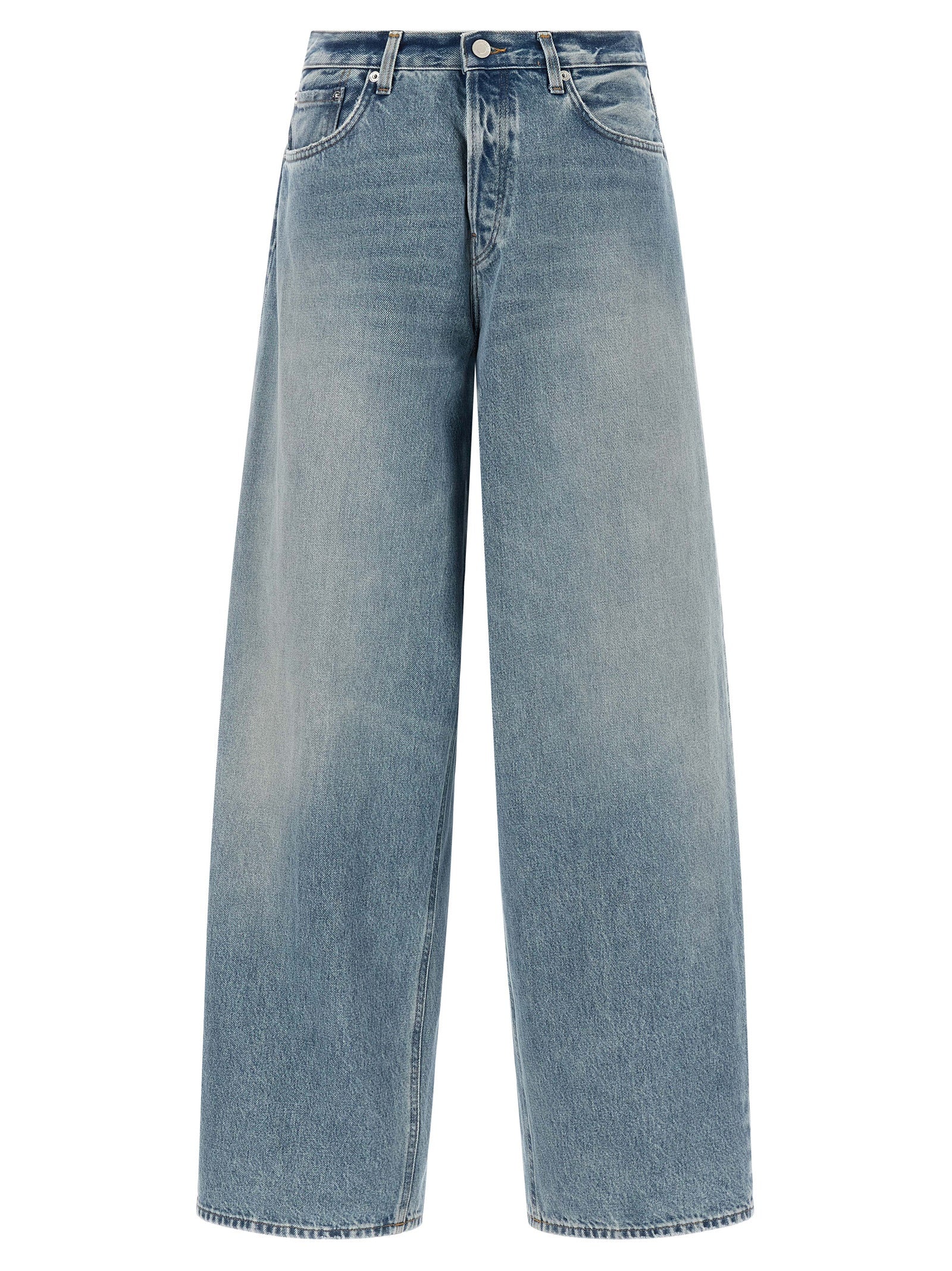 Blue Cotton Relaxed Fit Jeans