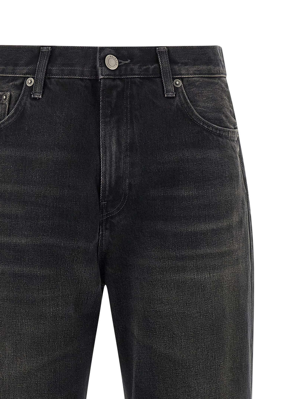 Black Cotton Flared Jeans
