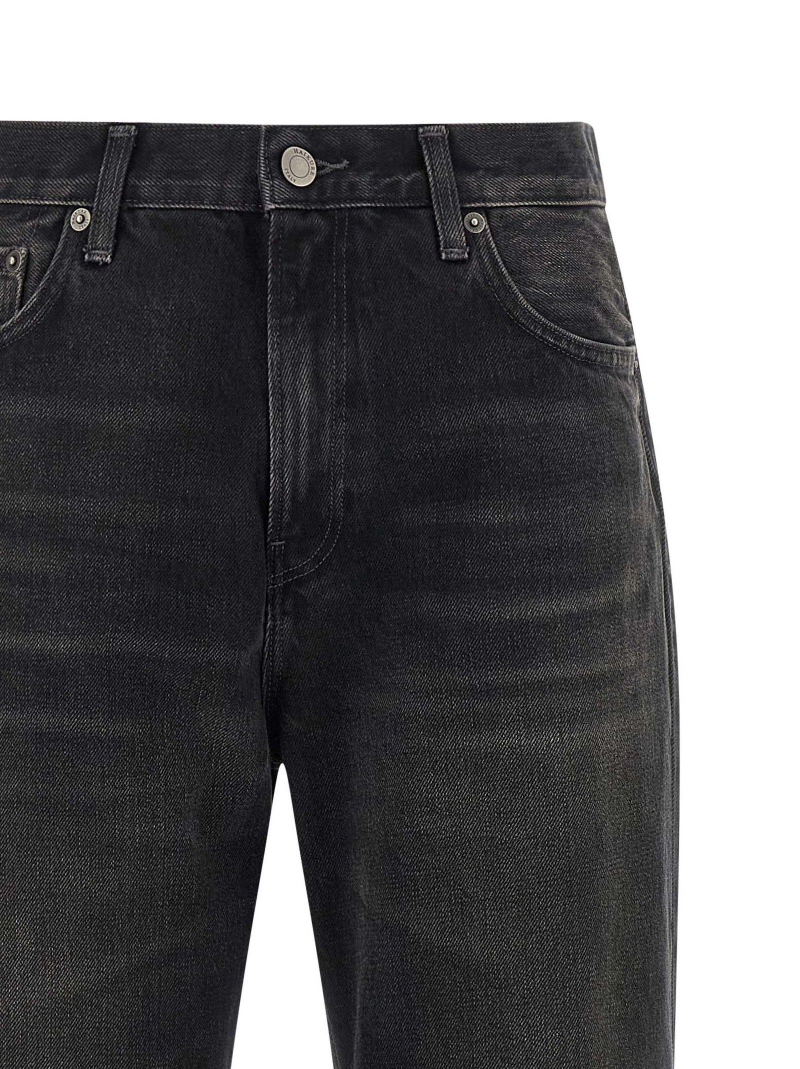 Black Cotton Flared Jeans