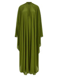 Bicolor Silk Long Dress