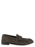 Brown Calfskin Slip-On Loafers