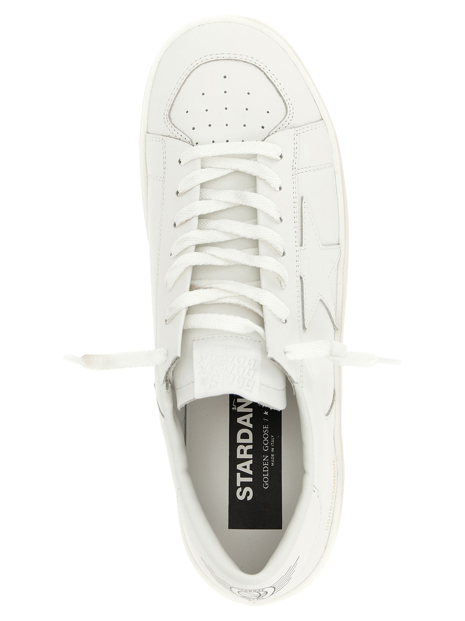 Golden Goose White Cowhide Low Top Sneakers