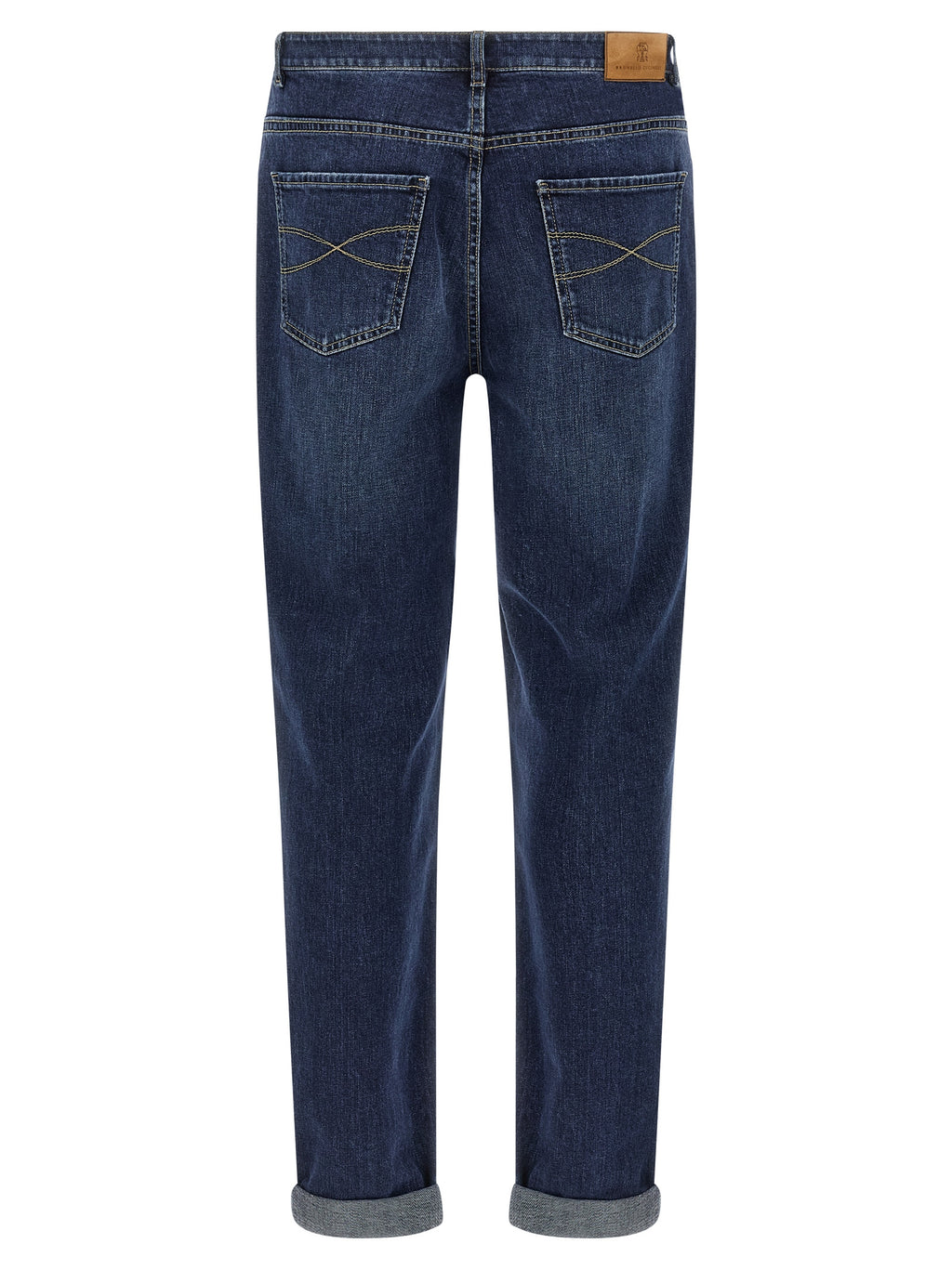 Brunello Cucinelli Blue Cotton Straight-Leg Jeans