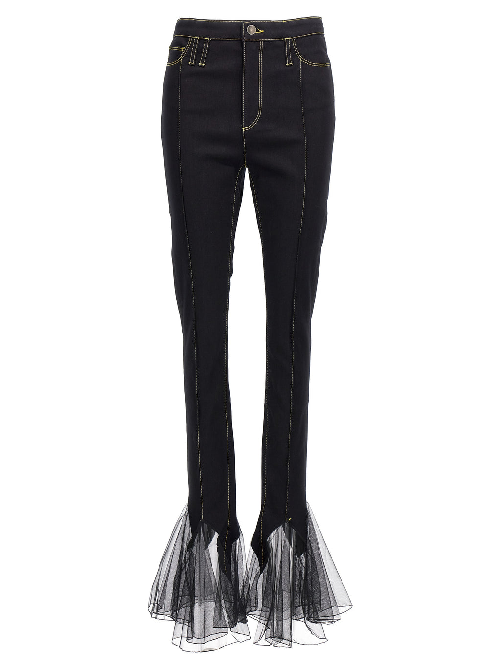 Black Cotton Slim Fit Jeans