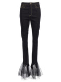 Black Cotton Slim Fit Jeans