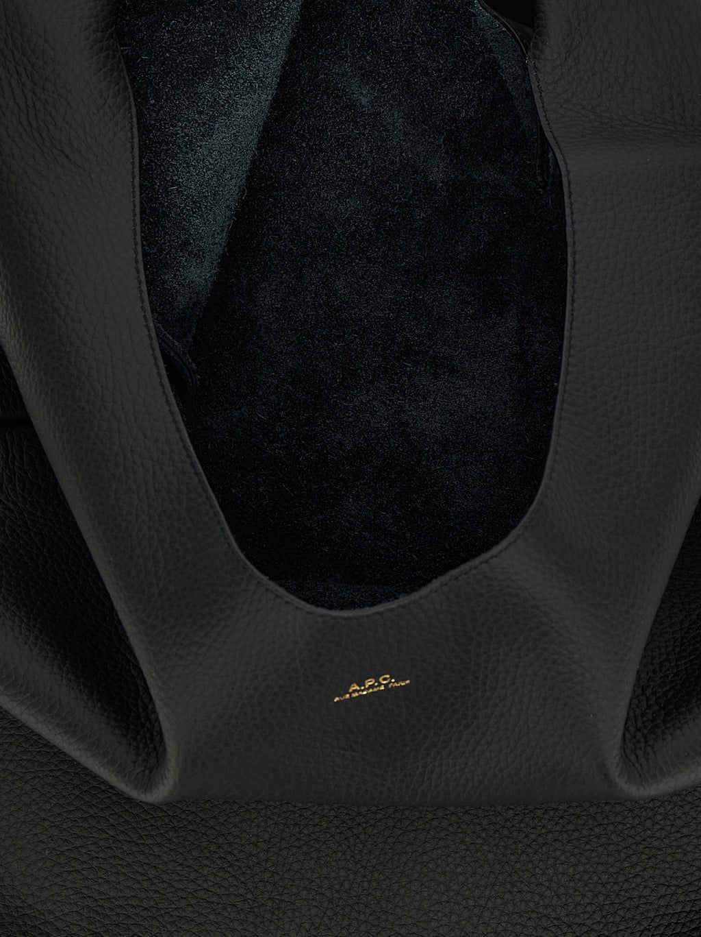 A.P.C. Black Calfskin Shoulder Bag