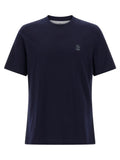 Brunello Cucinelli Blue Cotton T-Shirt