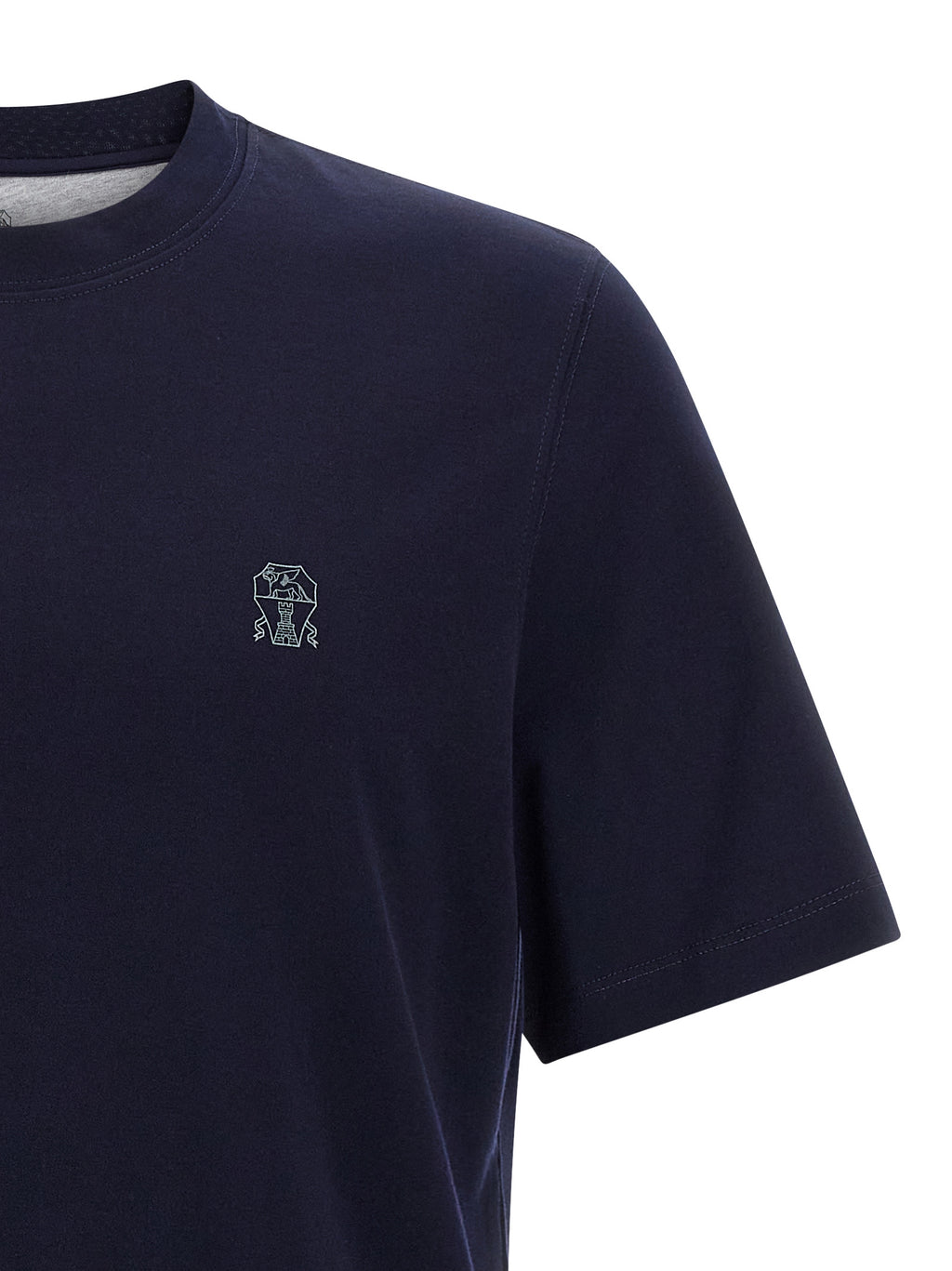 Brunello Cucinelli Blue Cotton T-Shirt
