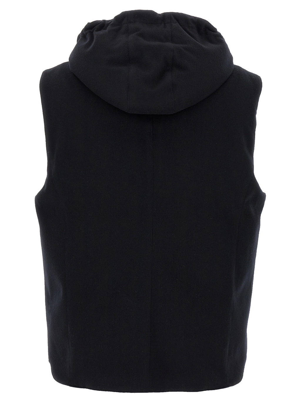 Black Wool Sleeveless Jacket