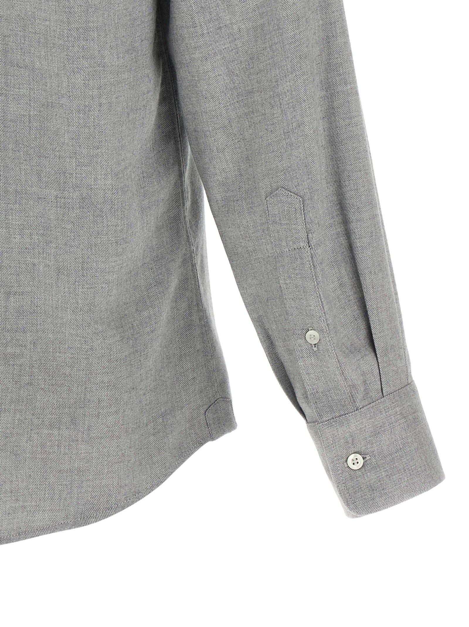 Brunello Cucinelli Gray Cotton Blouse
