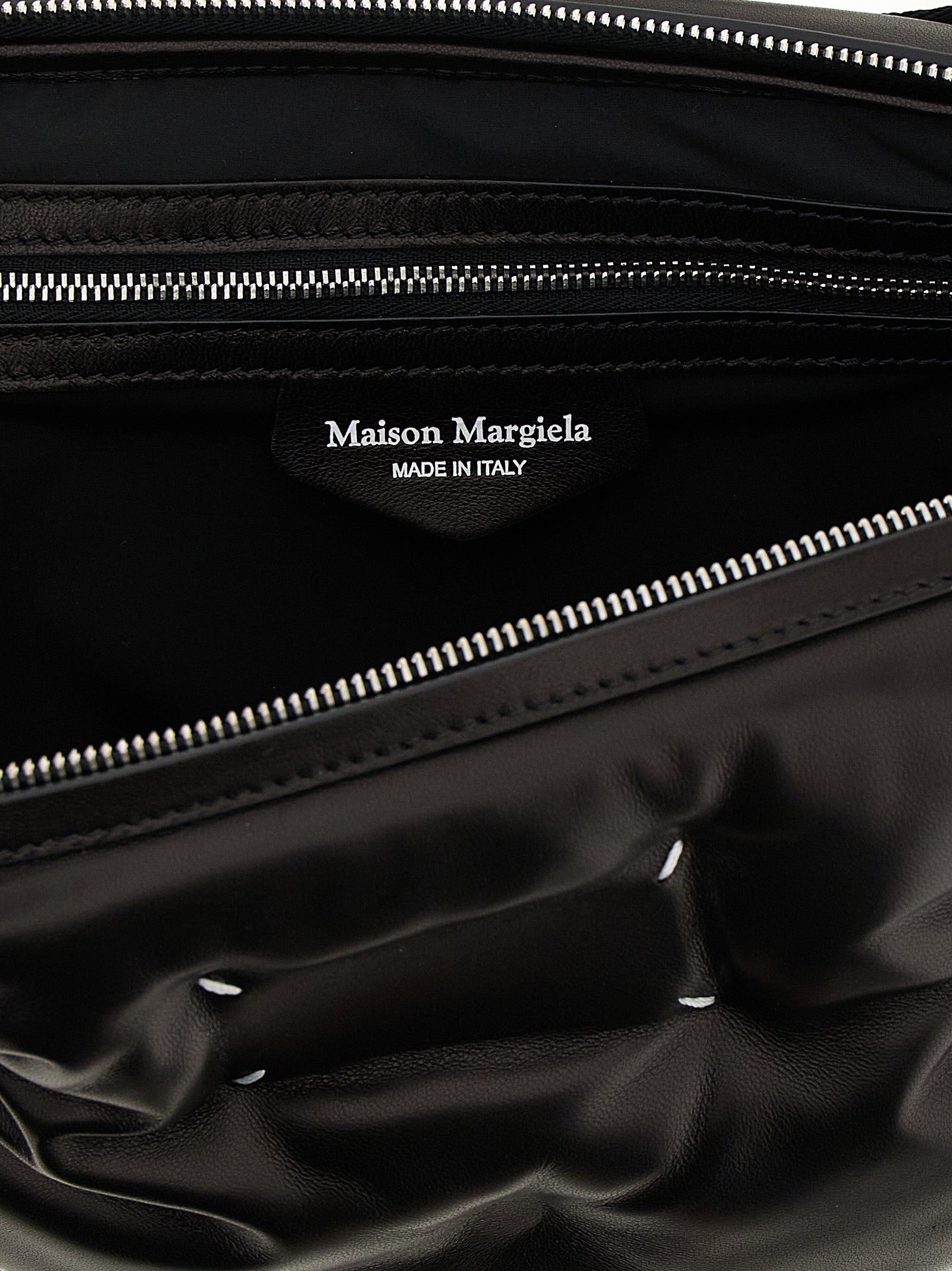 Black Lambskin Crossbody Bag
