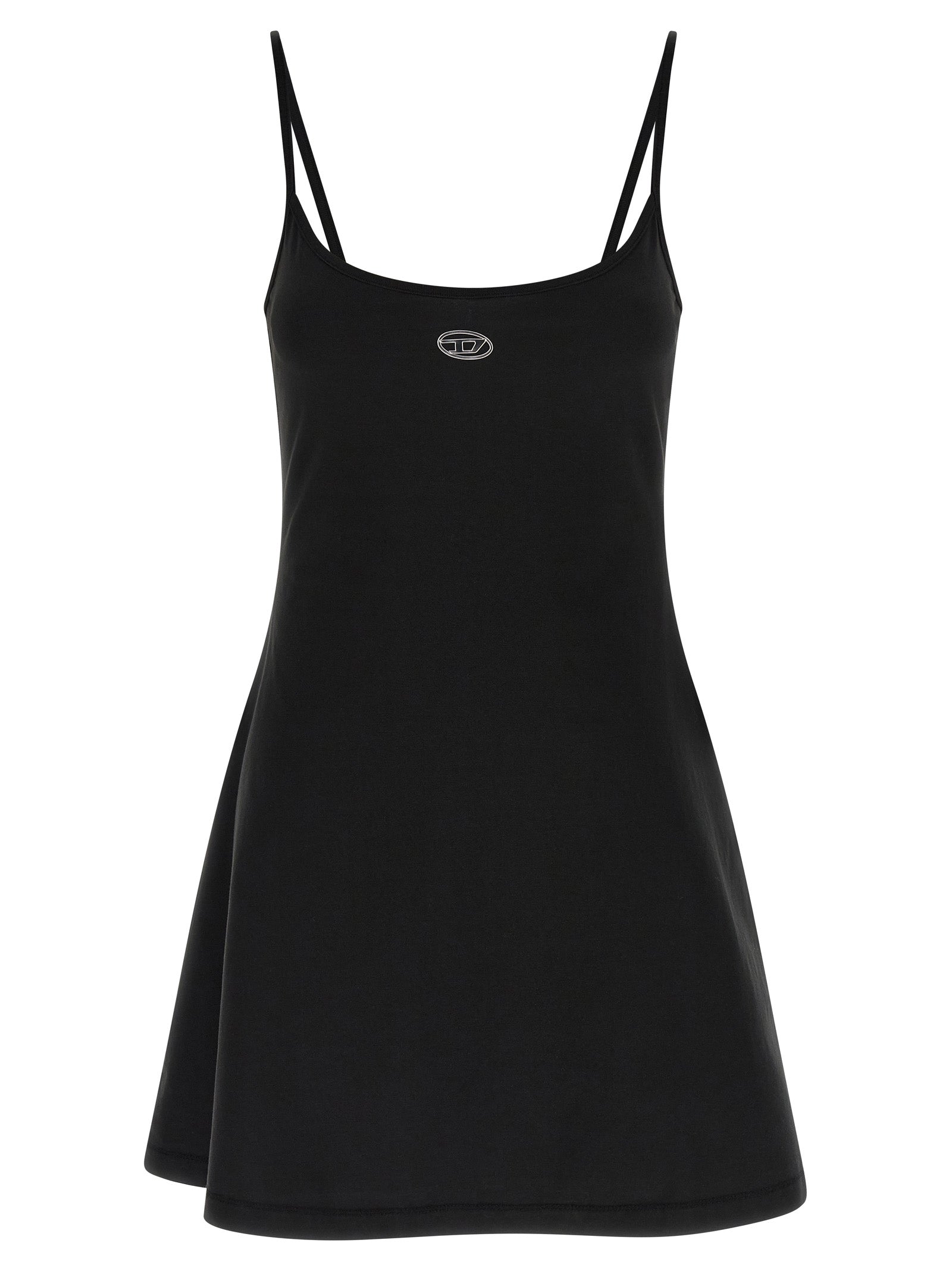 Diesel Black Cotton Short Dress