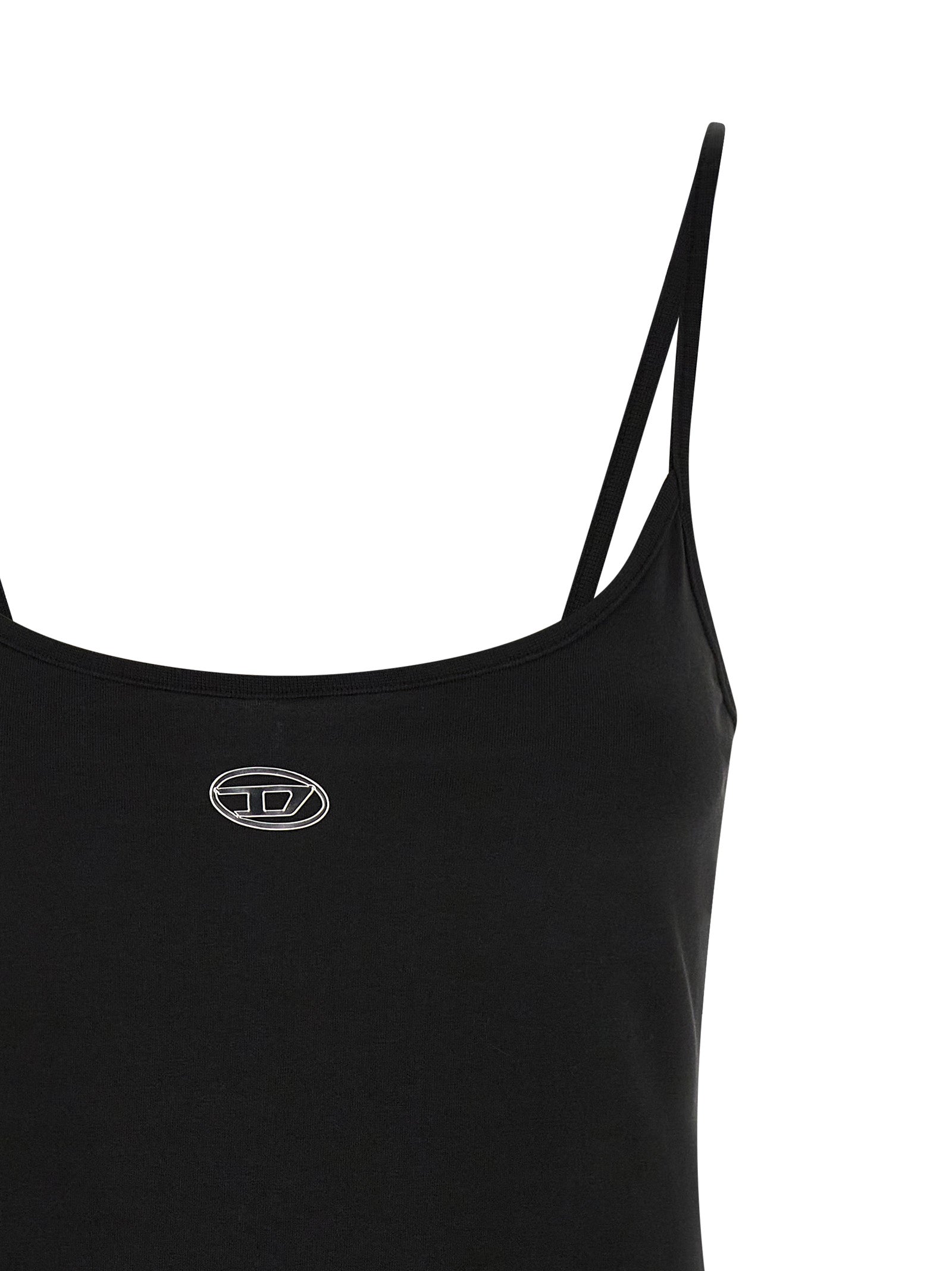 Diesel Black Cotton Short Dress