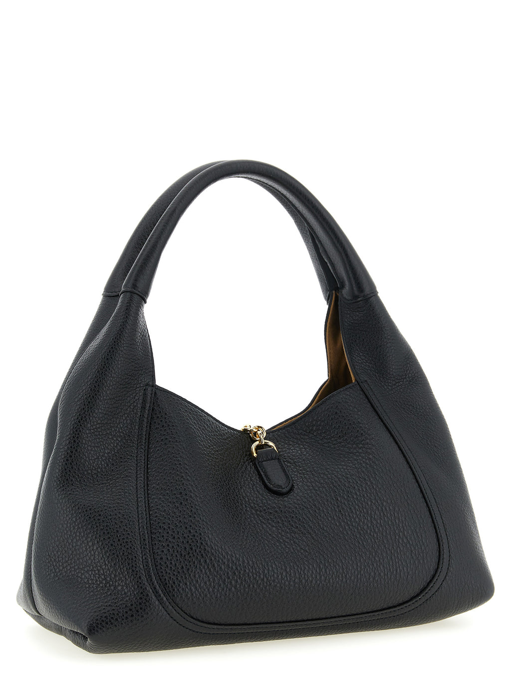 Black Calfskin Shoulder Bag