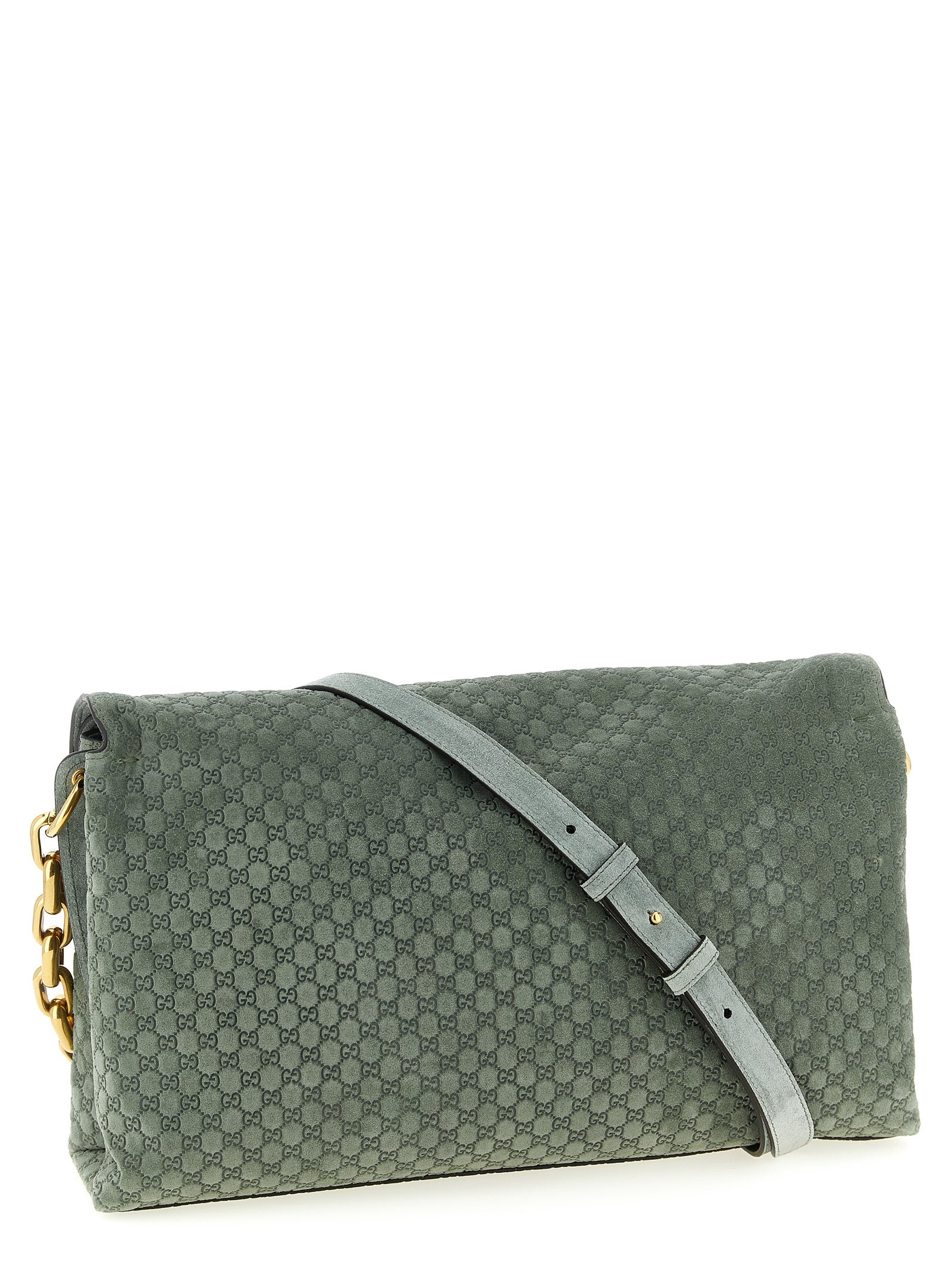 Bicolor Calfskin Shoulder Bag