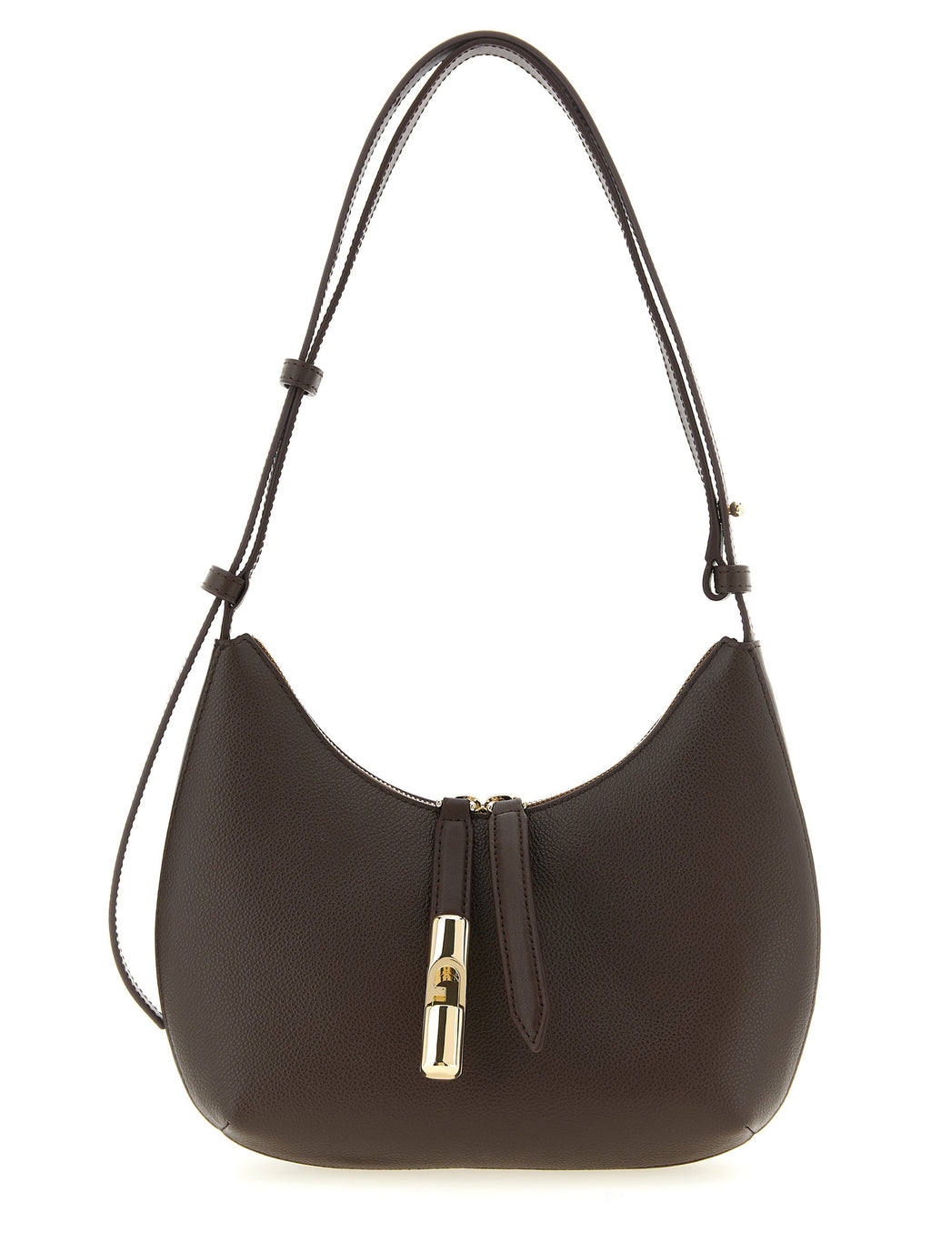 Furla Brown Calfskin Shoulder Bag