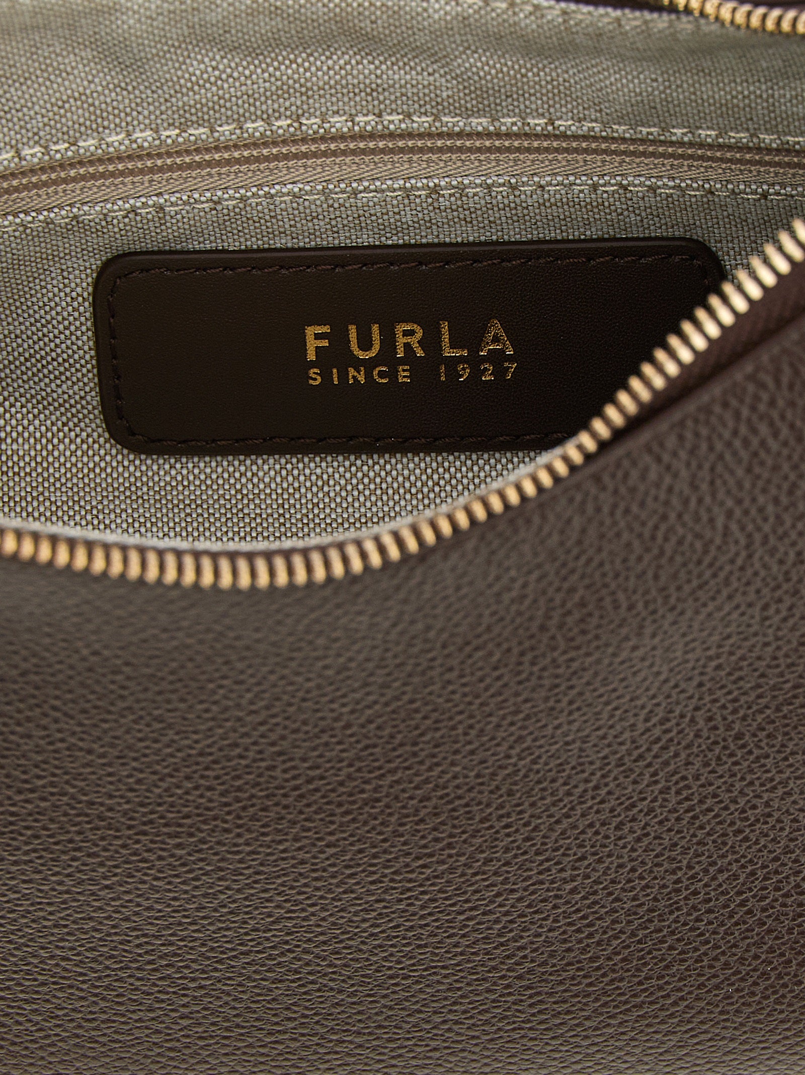 Furla Brown Calfskin Shoulder Bag