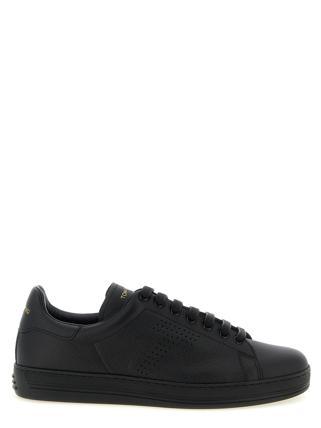 Tom Ford Black Leather Low Top Sneakers