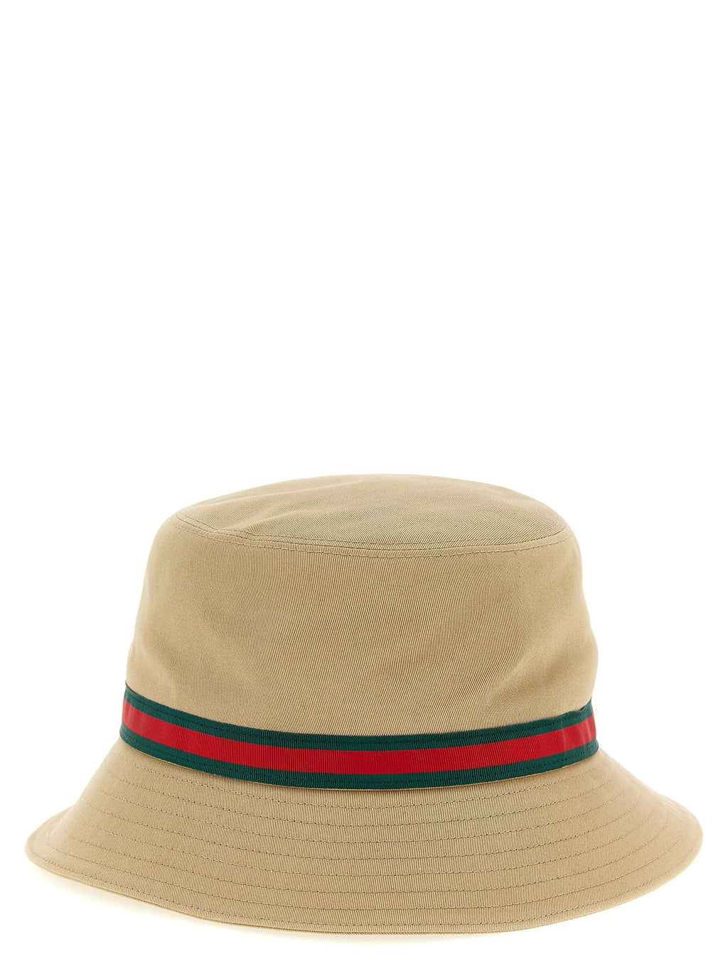 Beige Cotton Bucket Hat
