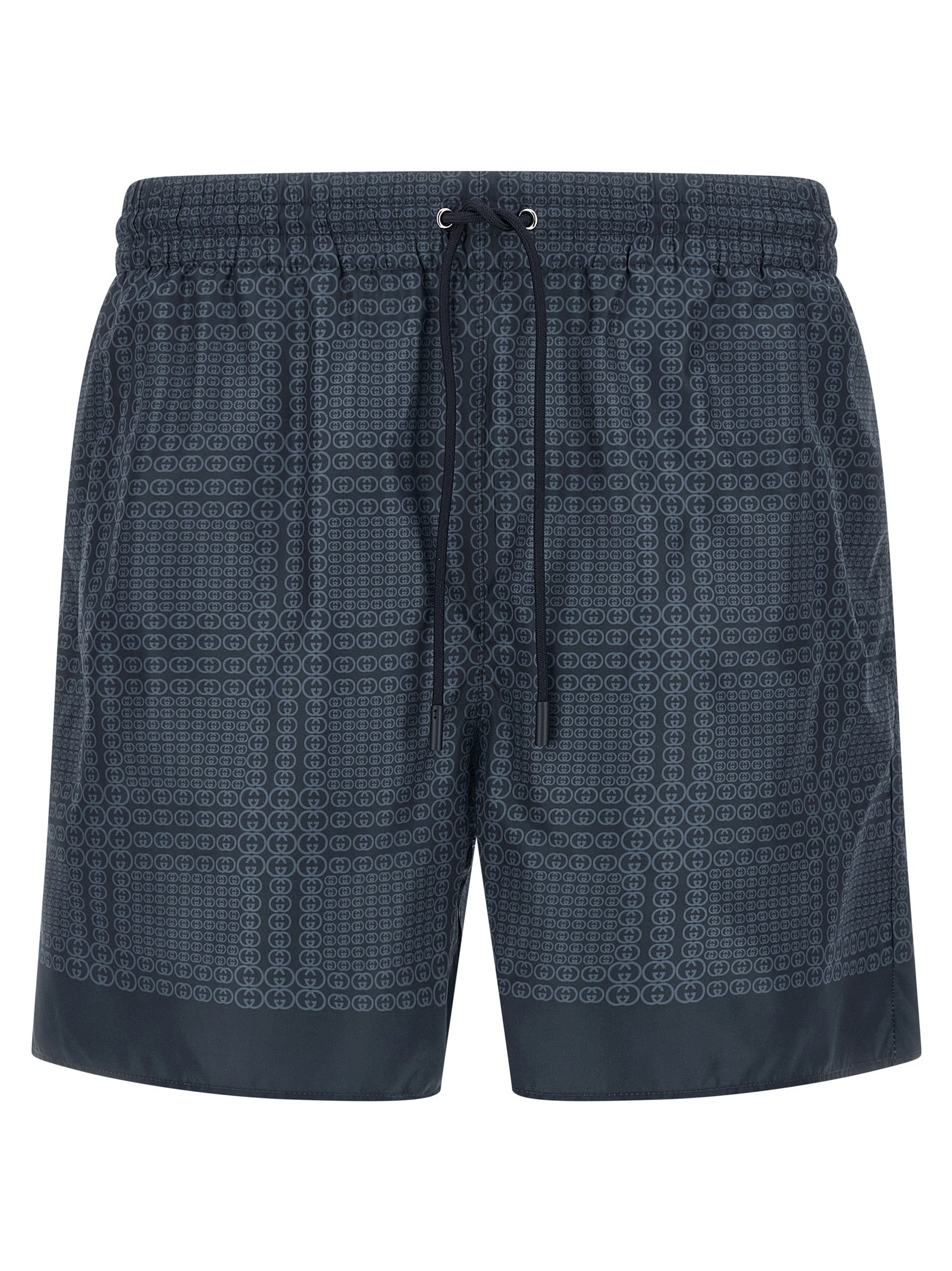 Blue Polyester Swim Shorts