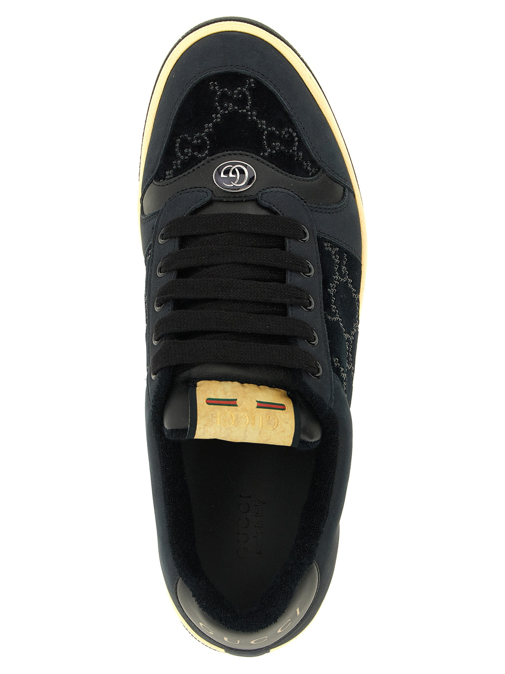 Black Cotton Low Top Sneakers