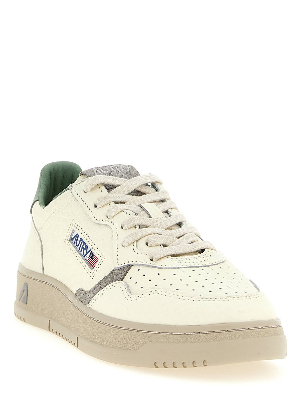 Bicolor Cowhide Low Top Sneakers