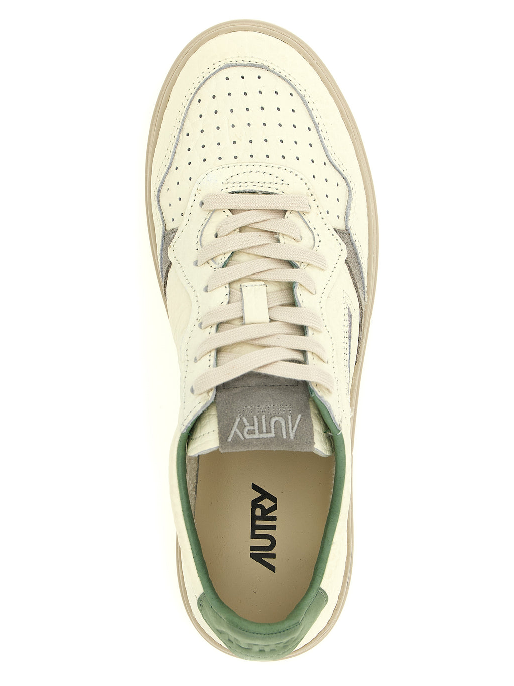 Bicolor Cowhide Low Top Sneakers