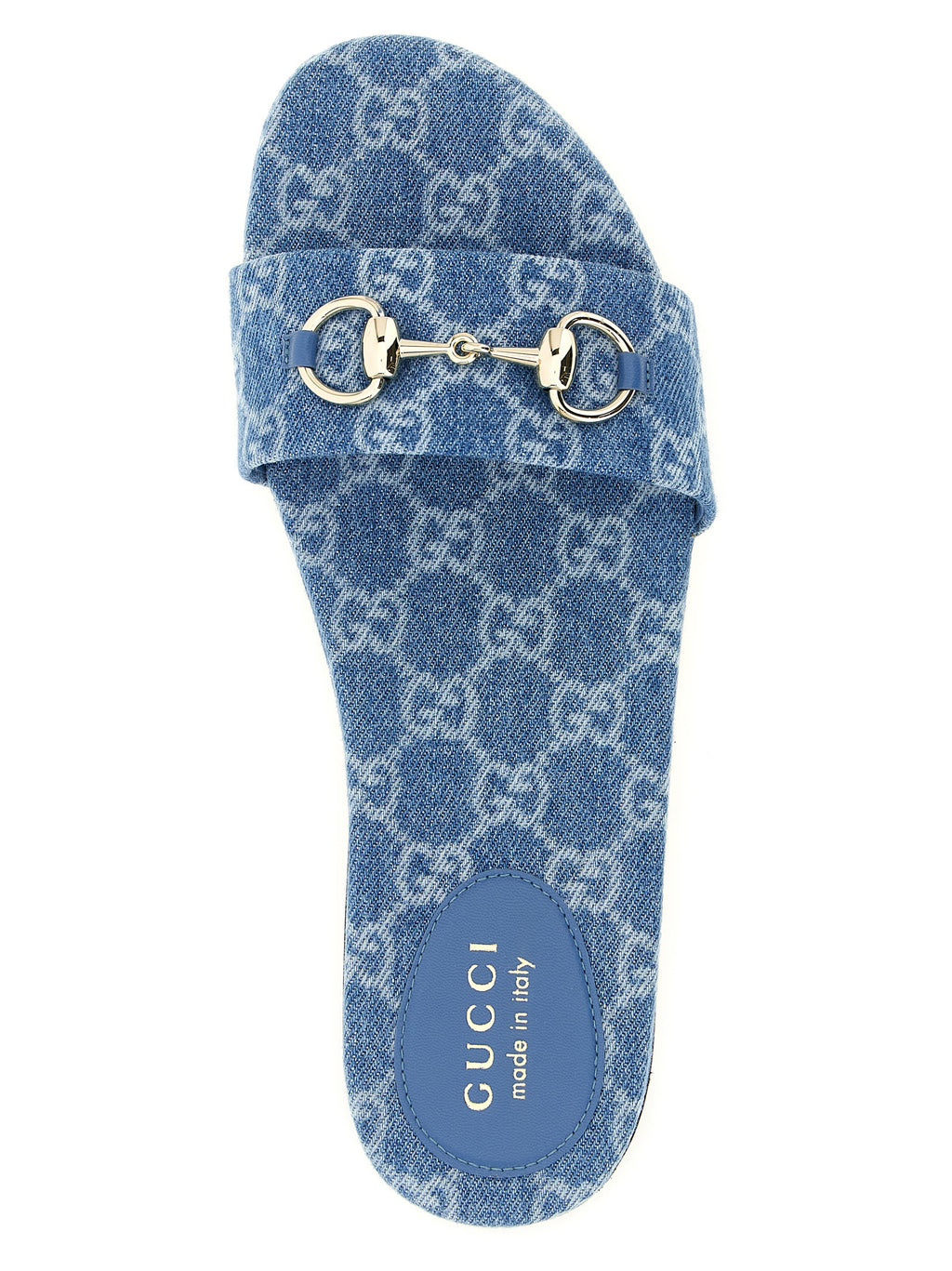 Blue Cotton Slides