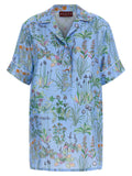 Gucci Blue Silk Blouse